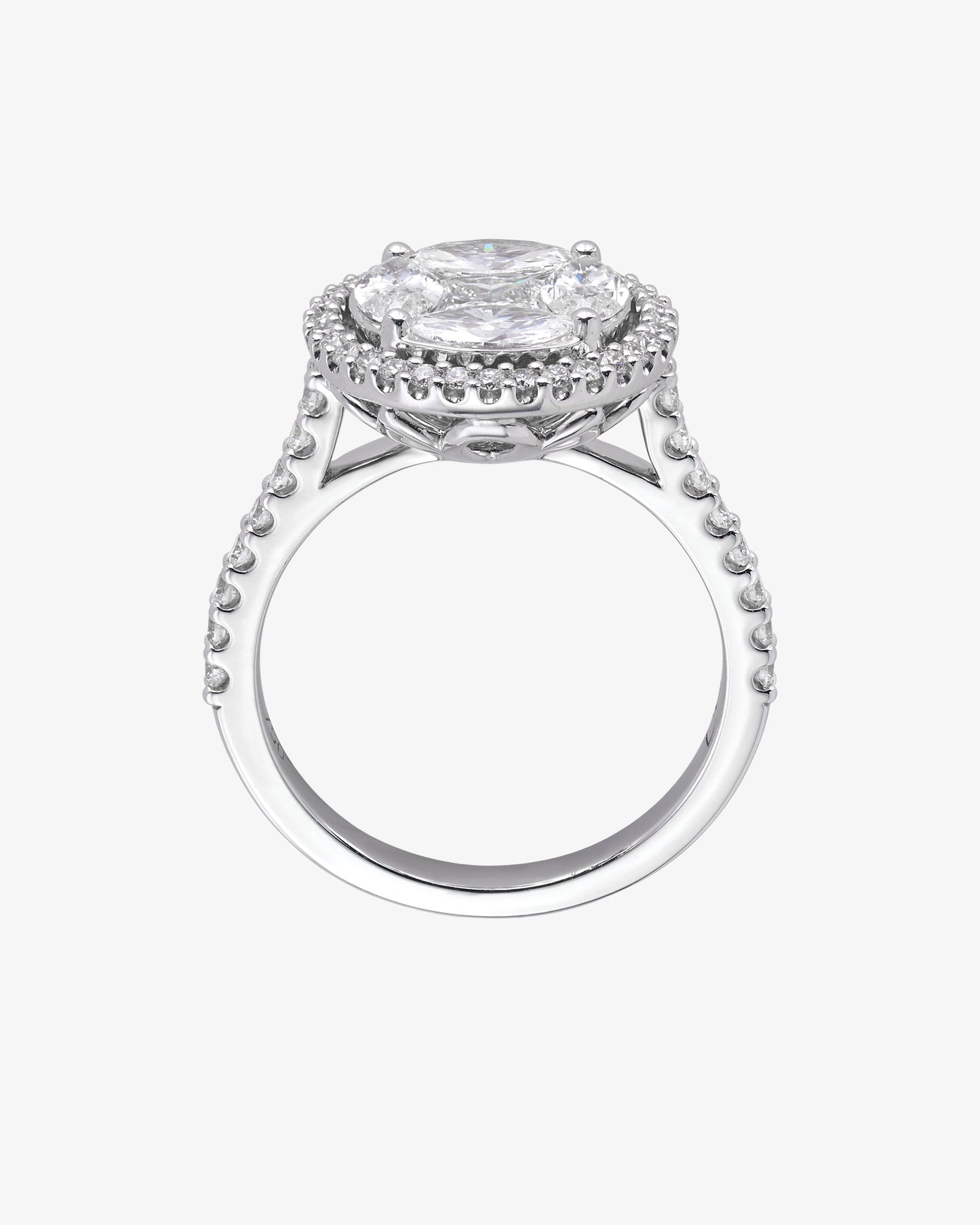 Princess and Marquise Cut 1.91ct Engagement Diamond Ring