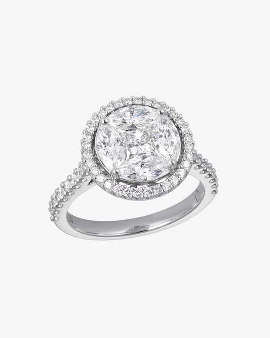 Princess and Marquise Cut 1.91ct  Engagement Diamond Ring