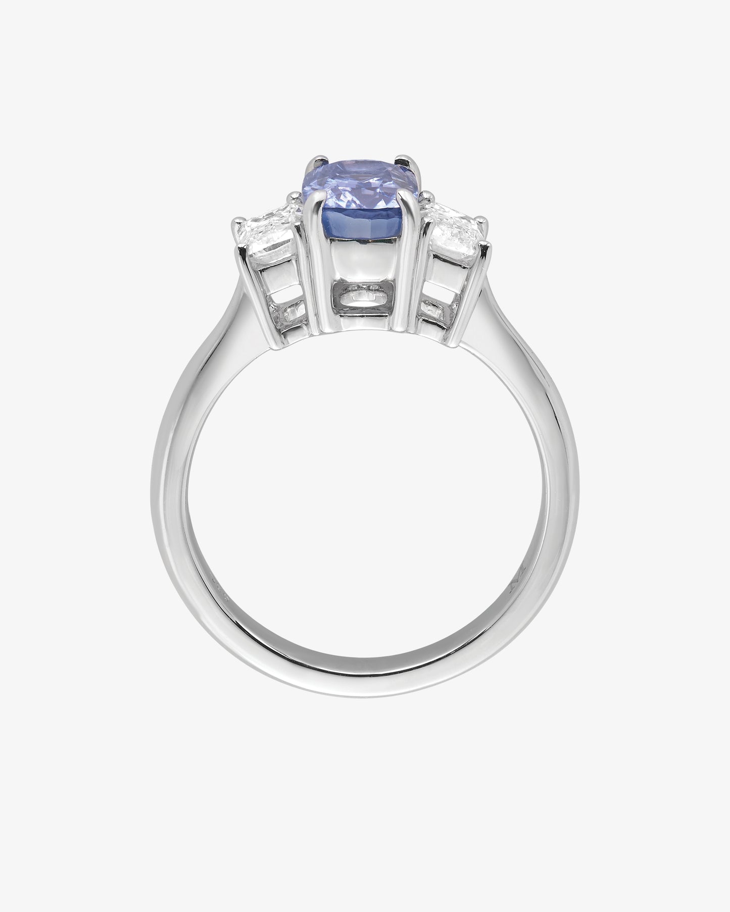 Sapphire and ASHOKA® Diamond 3-Stone Ring