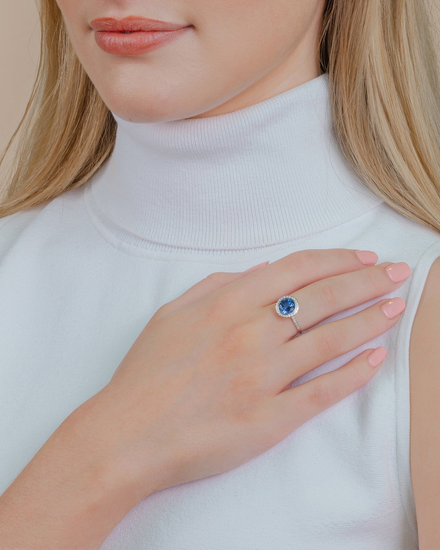 Isabelle Langlois Macaroon Tanzanite & Diamond Ring