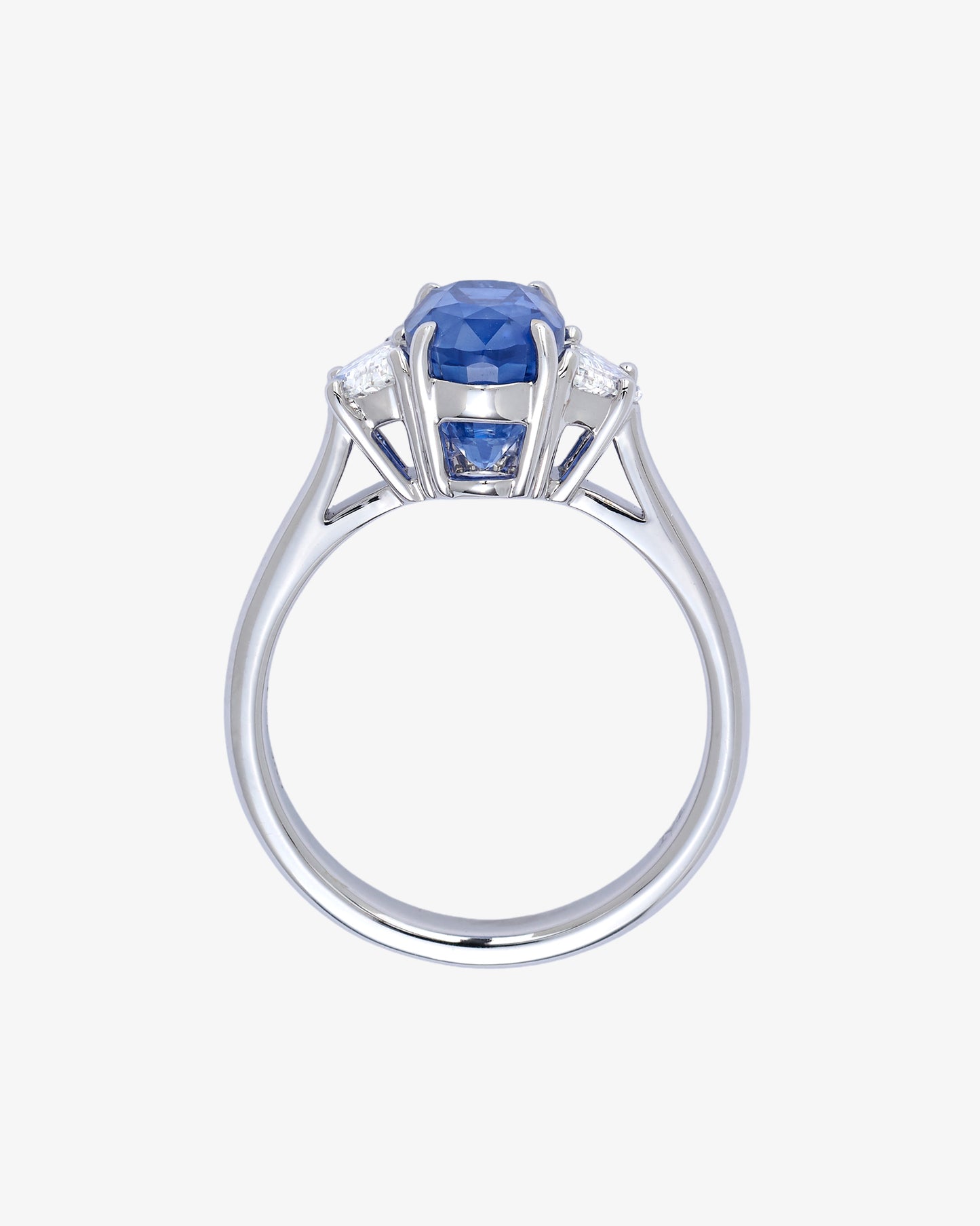 Ceylon Sapphire and Diamond Trilogy Ring