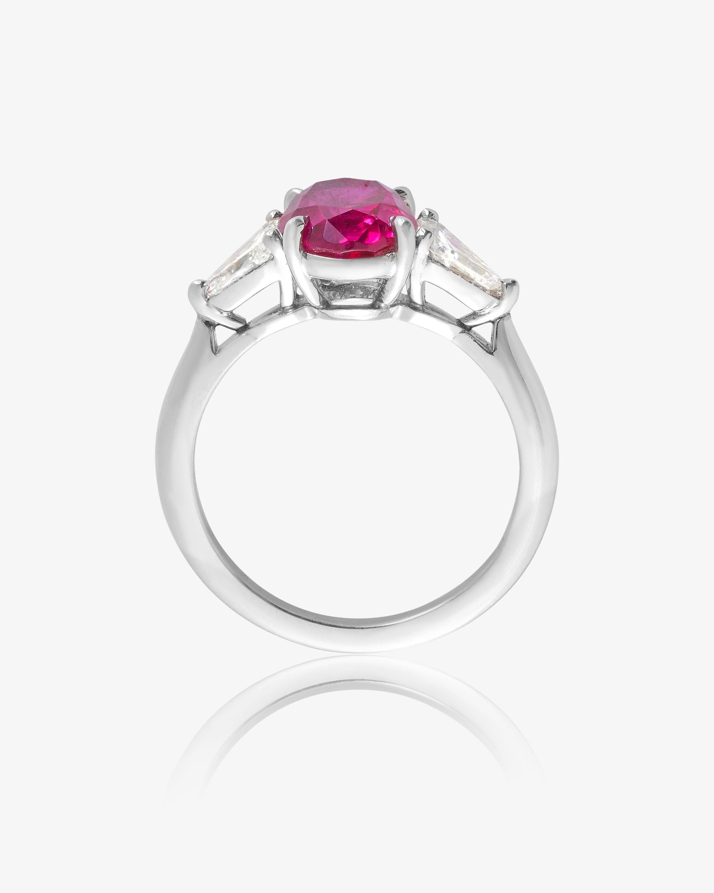 Platinum Ruby and Diamond Ring