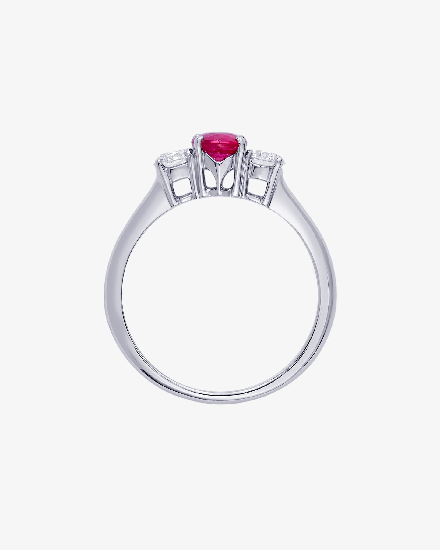 Ruby and Diamond Set Trilogy Ring