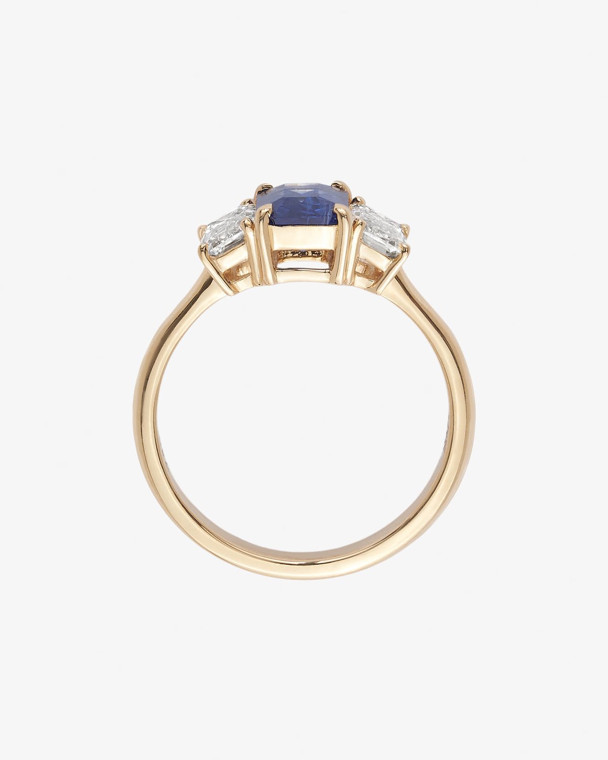 Ceylon Sapphire and ASHOKA® Diamond 3-Stone Ring