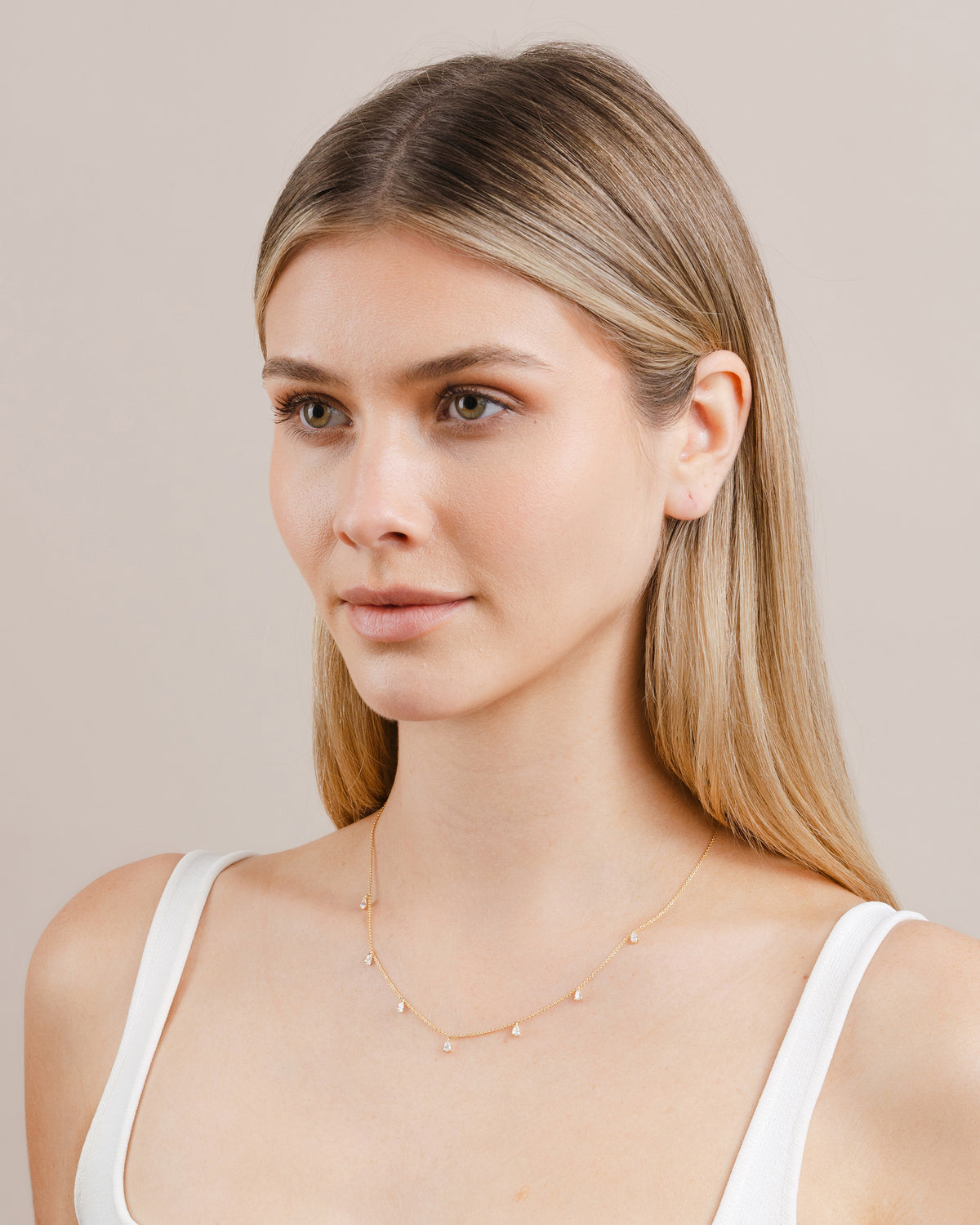 0.70ct Diamond Pear Drop Necklace