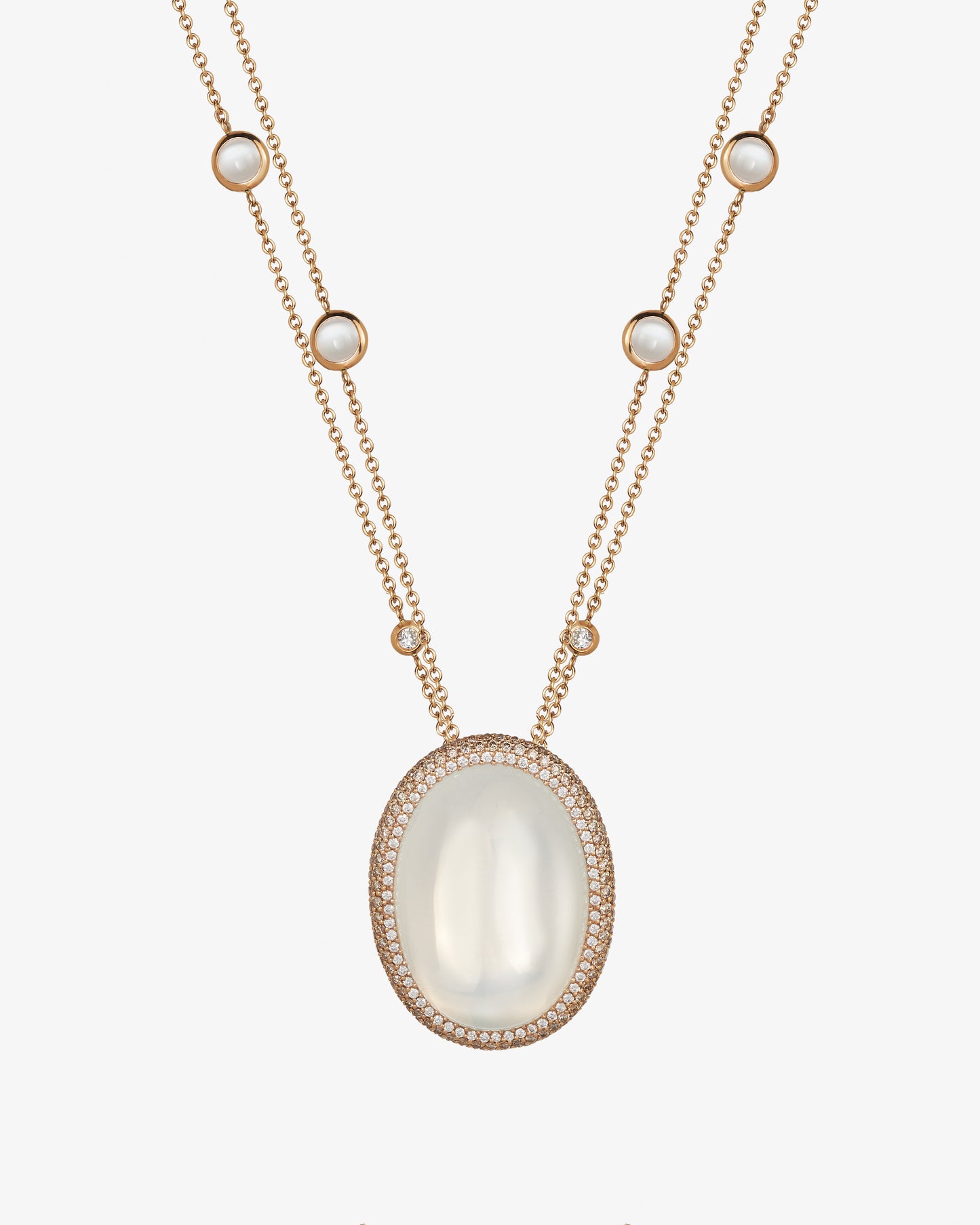 Cabochon White Moonstone Pendant
