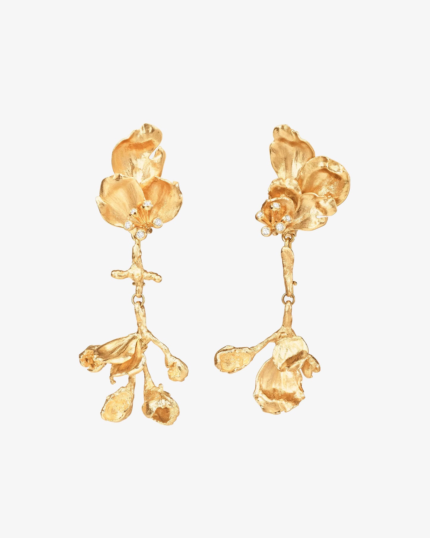 Ole Lynggaard Wild Rose Earrings
