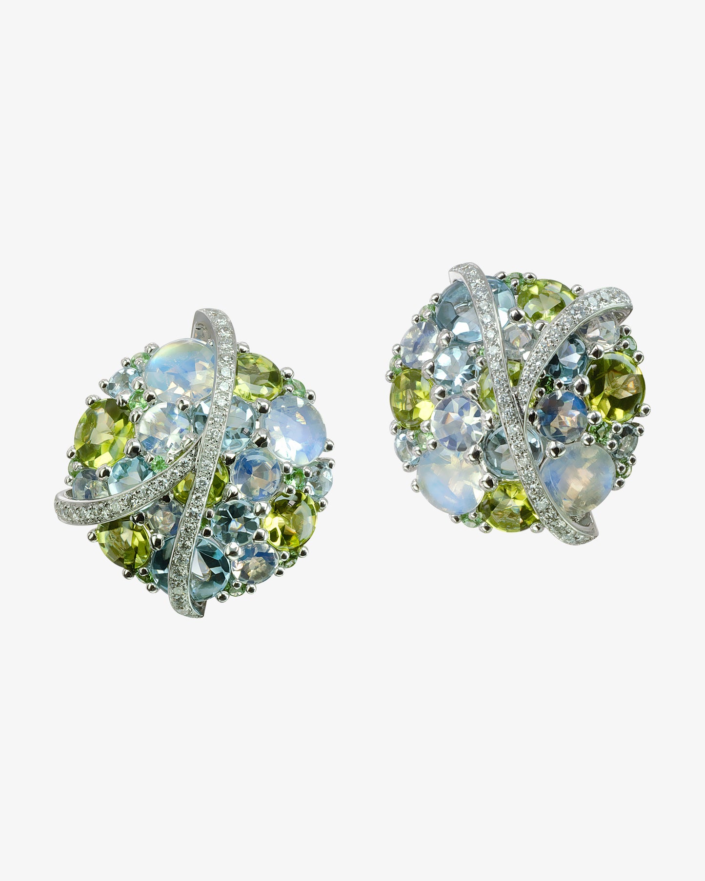Isabelle Langlois Galaxy Rainbow Moonstone Earrings