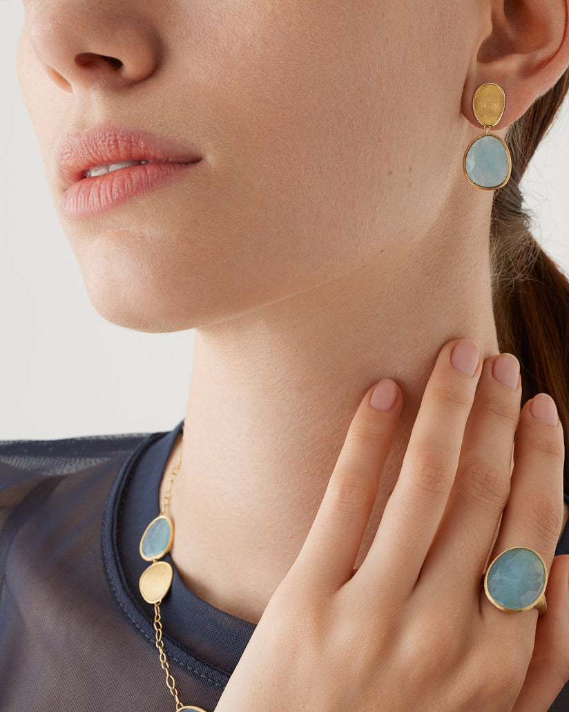 Marco Bicego 'Lunaria' Collection Aquamarine Earrings