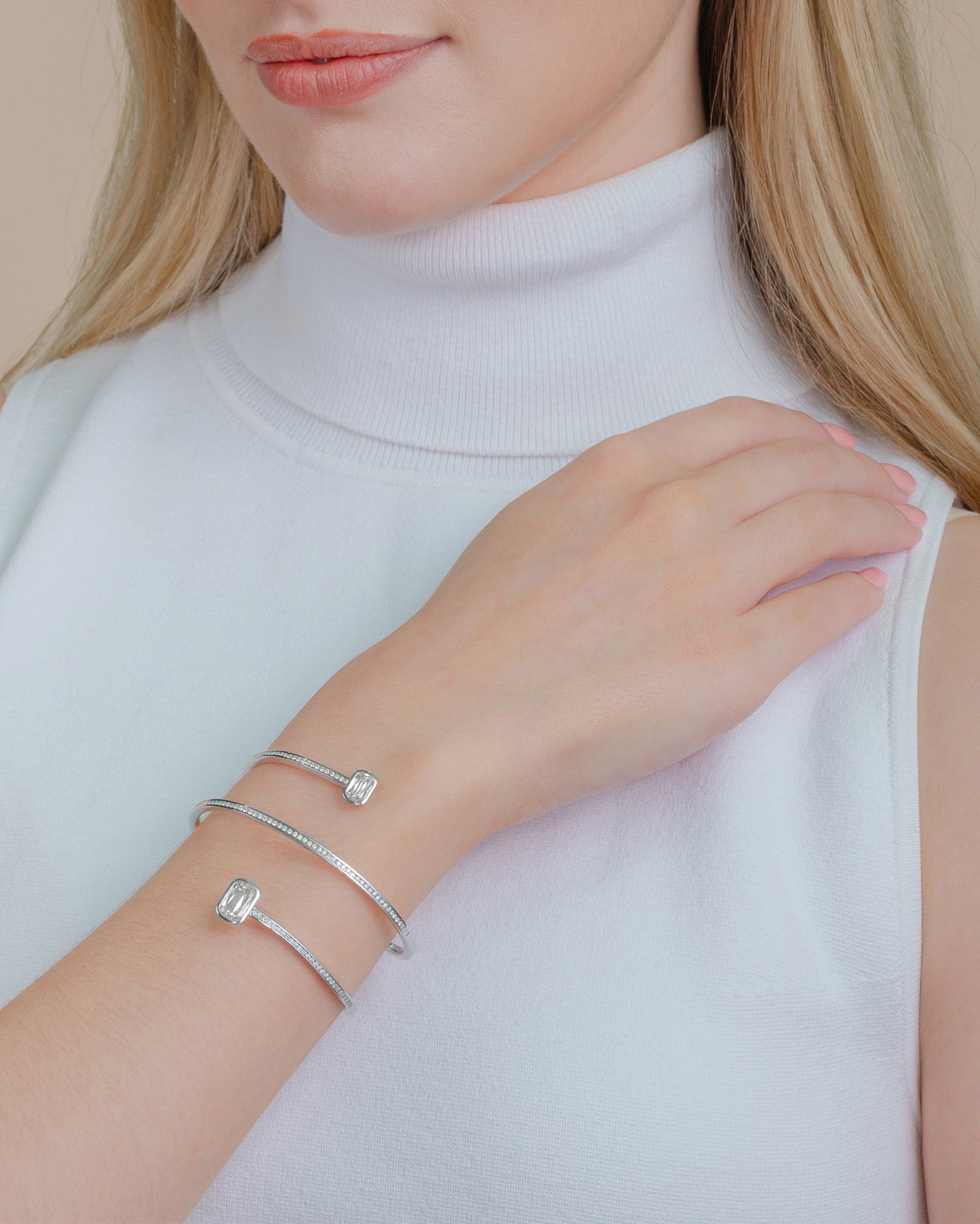 ASHOKA® 2.99ct Diamond Wrap Around Bangle