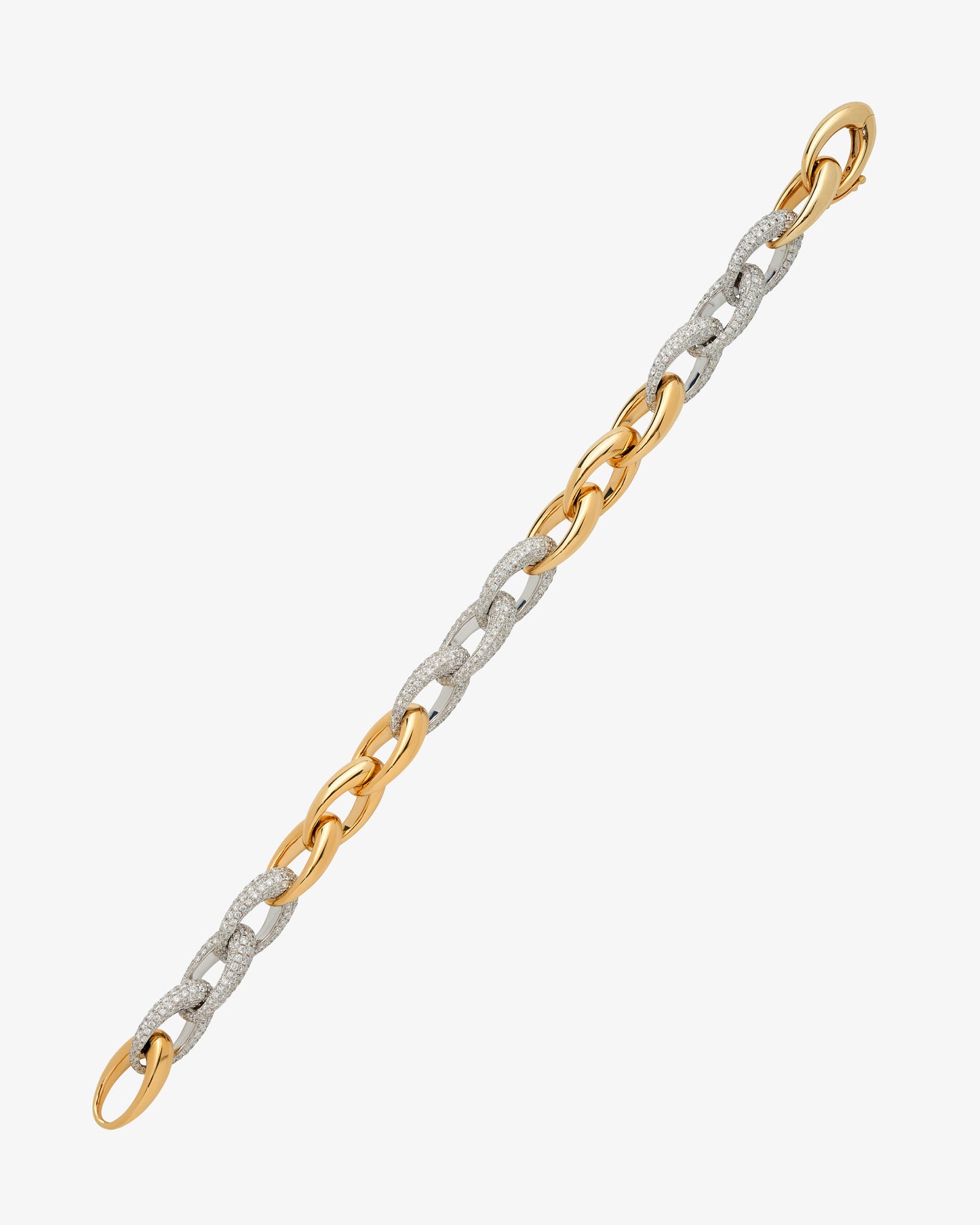Oval Link Diamond Bracelet