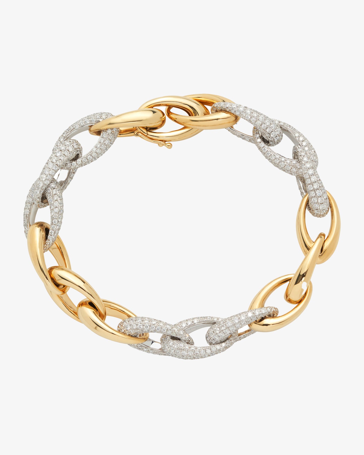 Oval Link Diamond Bracelet