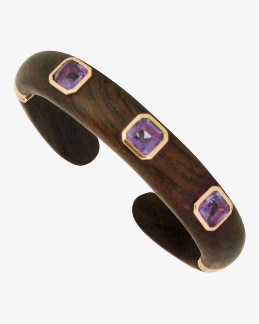 Rosewood Amethyst Cuff