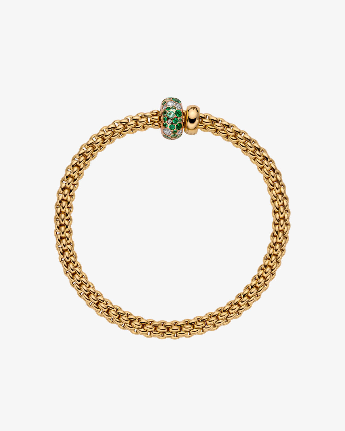Fope Solo Diamond and Emerald Bracelet