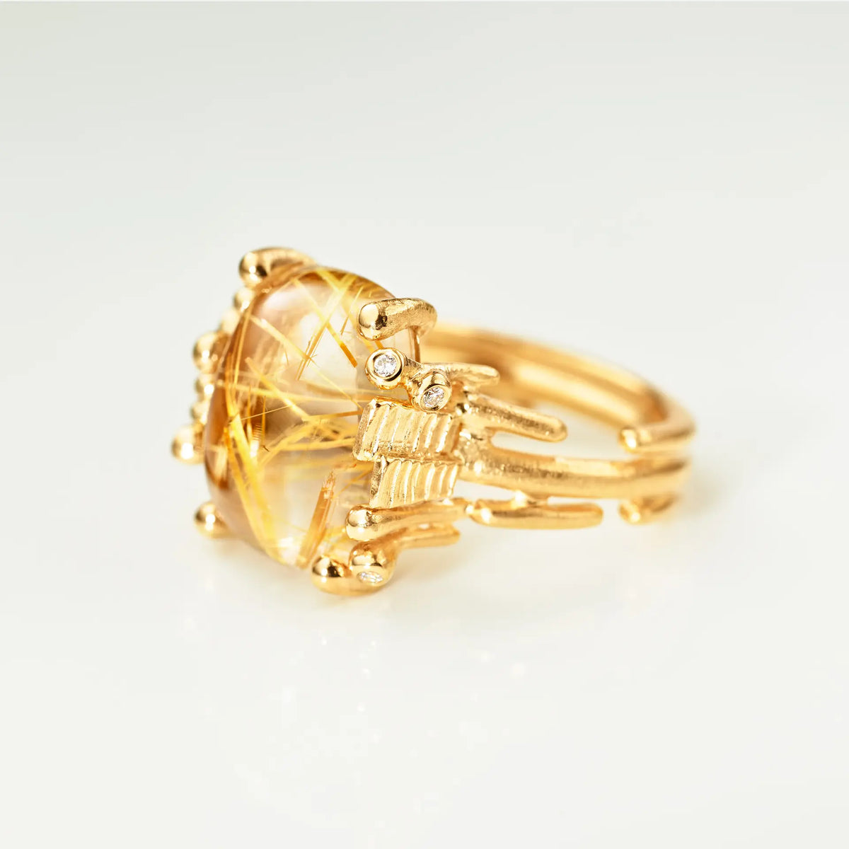 Ole Lynggaard BoHo Rutile Quartz Ring Medium