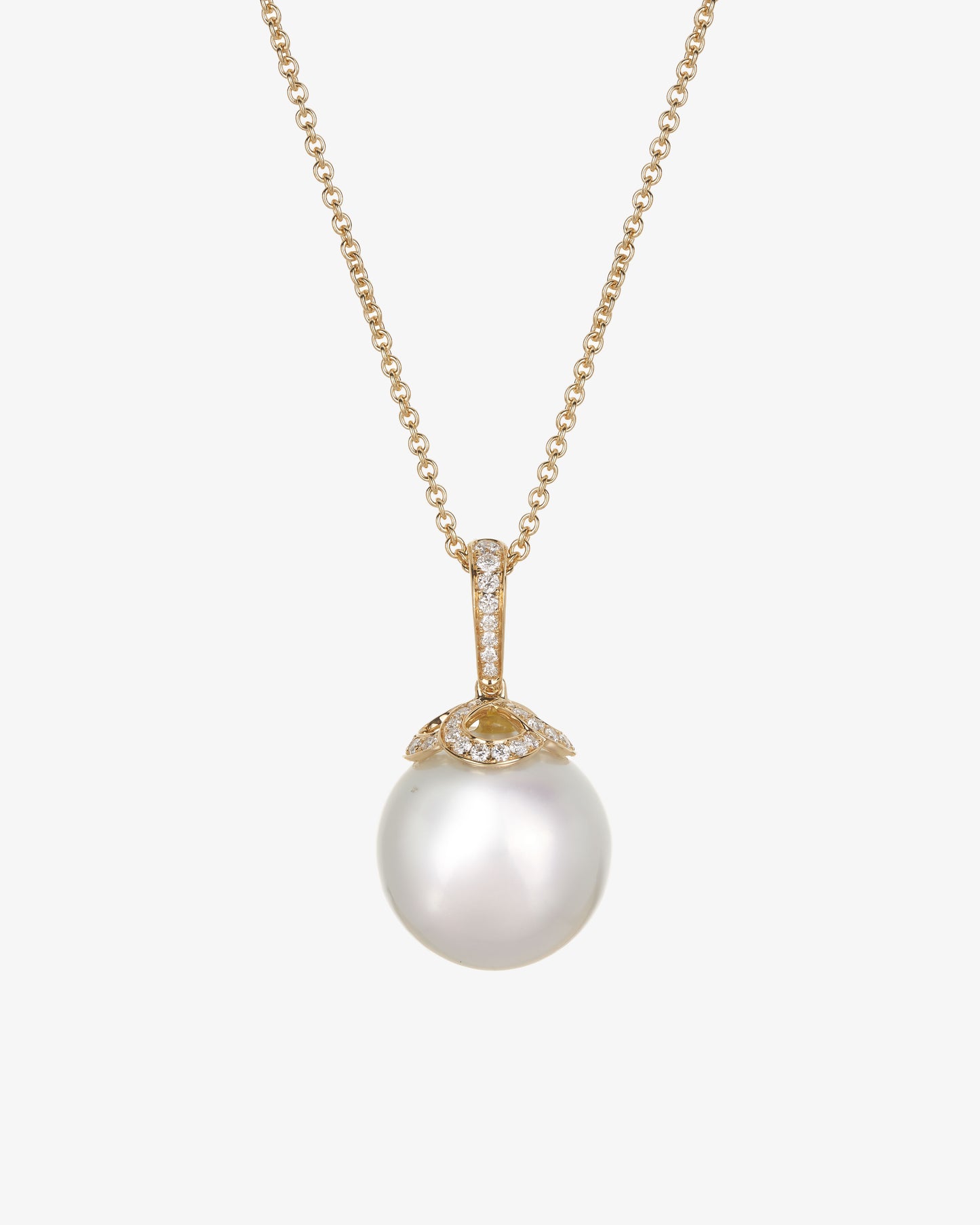 Australian South Sea Pearl Drop Diamond Pendant