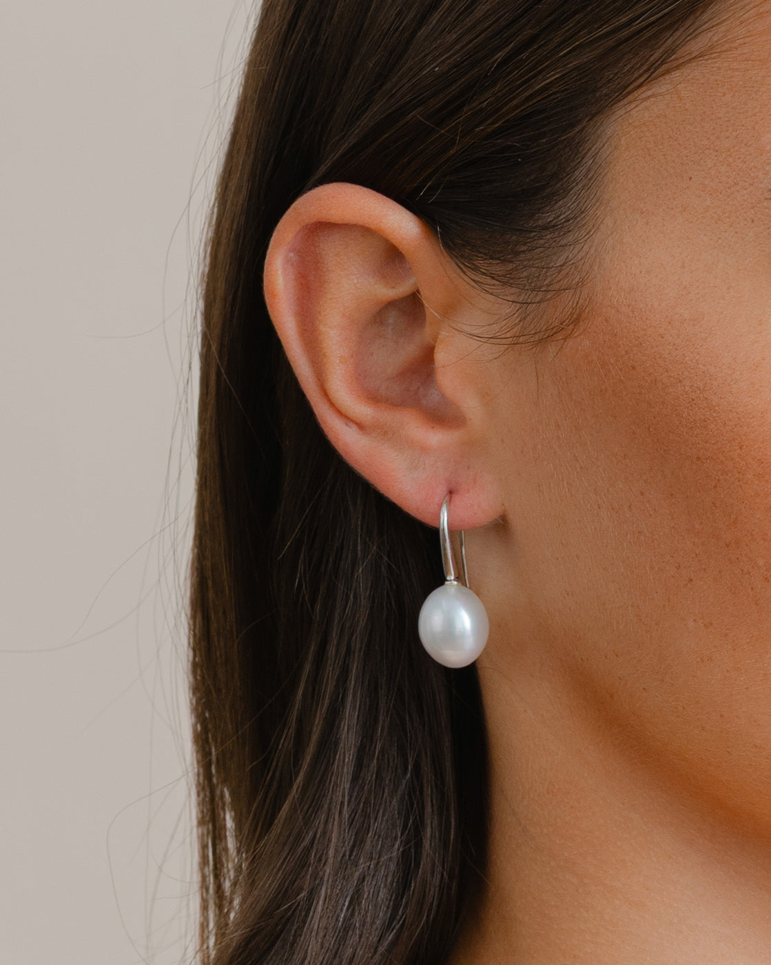 Pearl Hook Drop Earrings