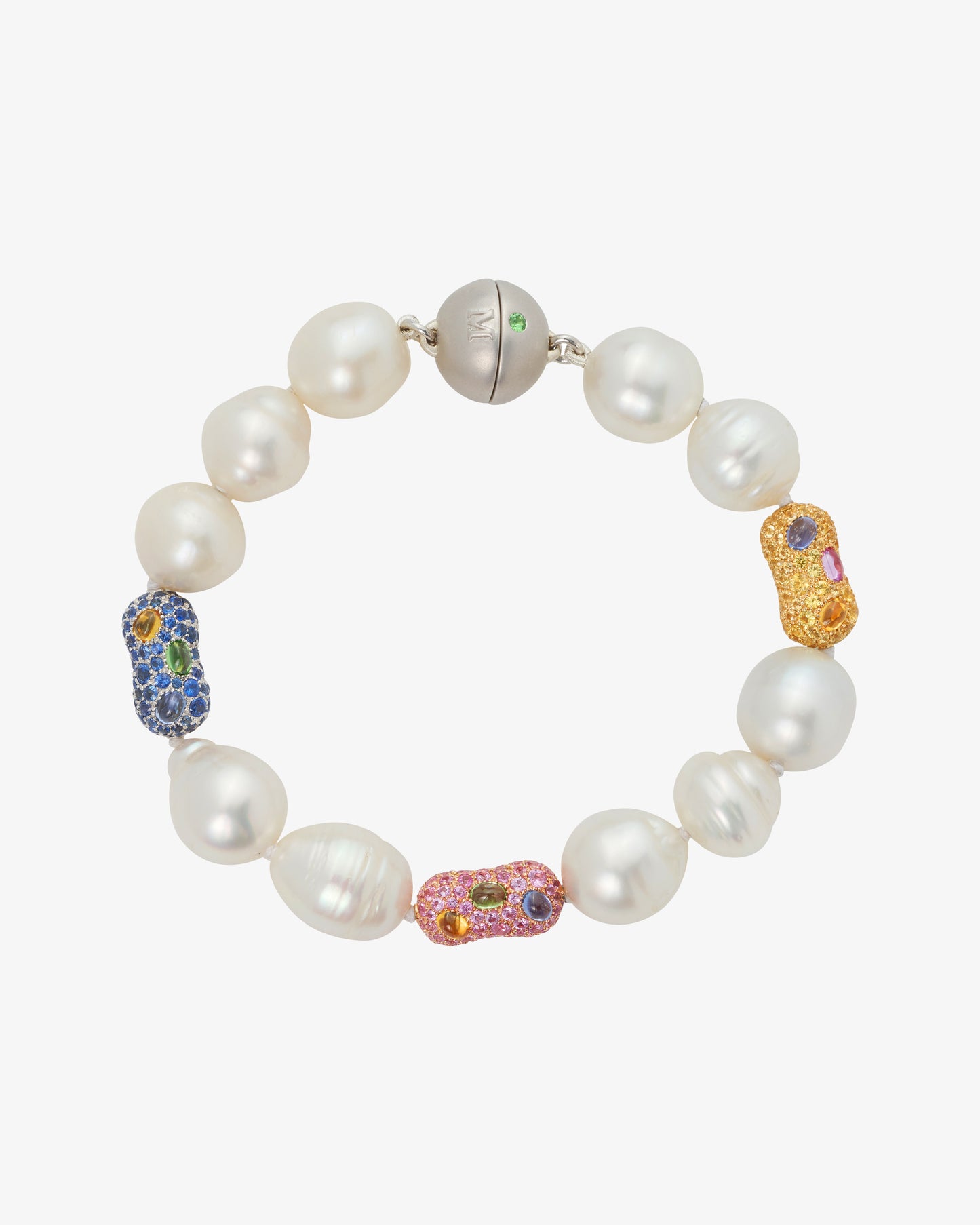Australian South Sea Pearl with Mini Peanuts Bracelet