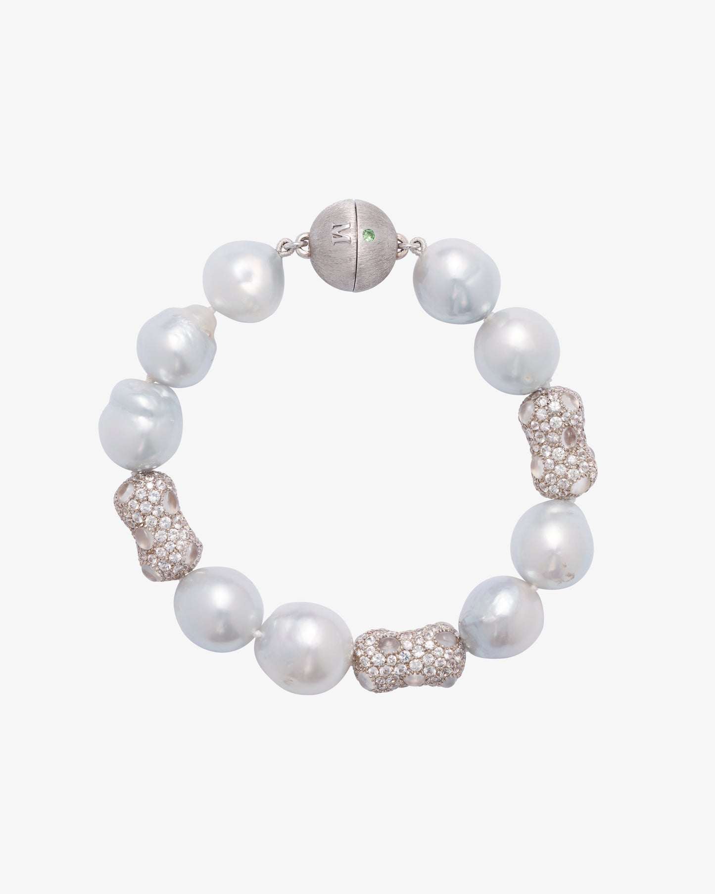 Australian South Sea Pearl with White Peanuts Bracelet