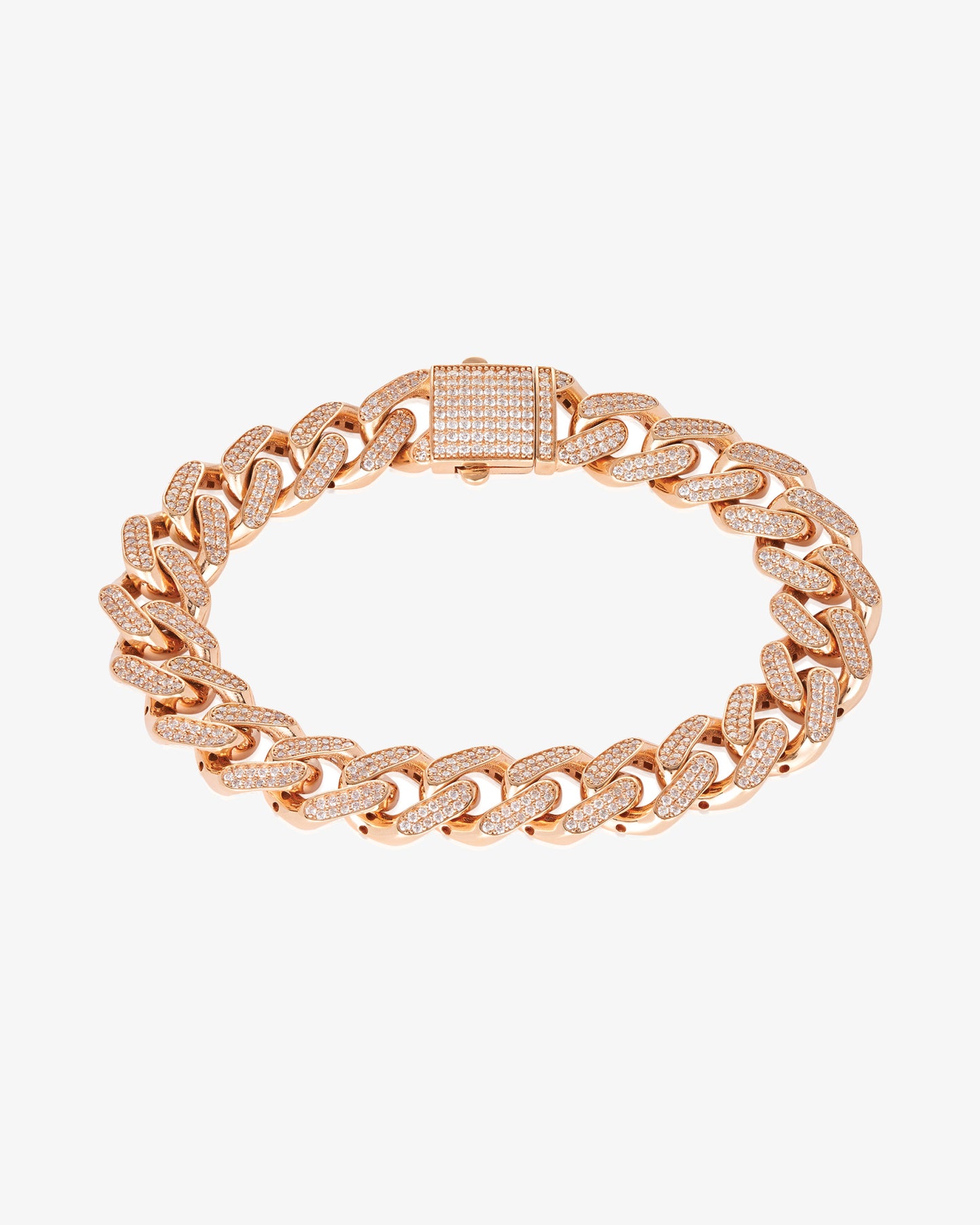 MW ‘Bank’ - 18 Karat Rose Gold 4.92ct Diamond Link Bracelet