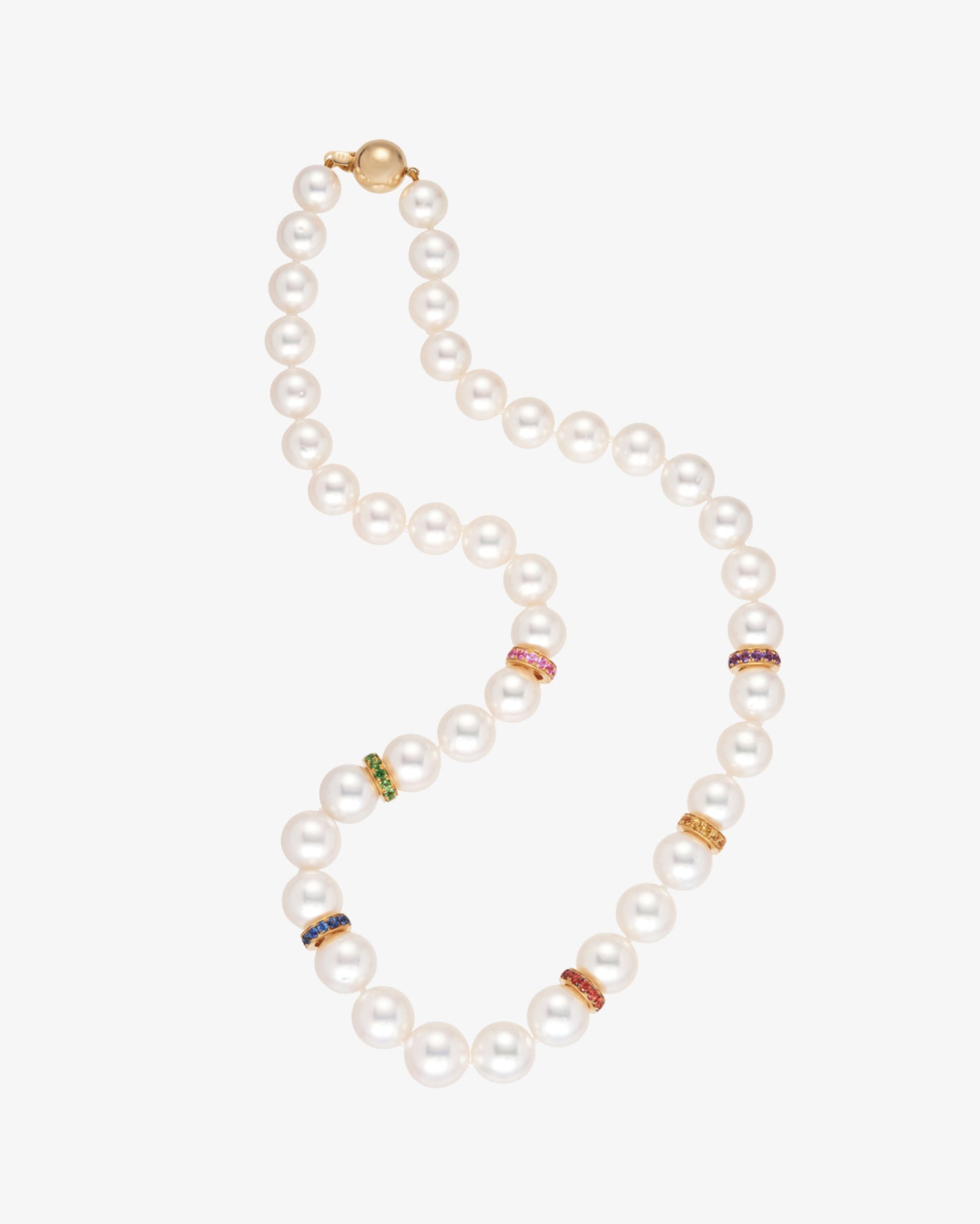 MW ‘Rainbow’ - Pearl And Coloured Stone Necklace