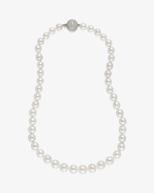 MW ‘Tsunami’ - South Sea Pearl Necklace And Diamond Set Clasp