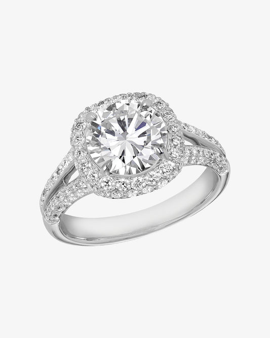 1.98ct Diamond Halo Engagement Ring