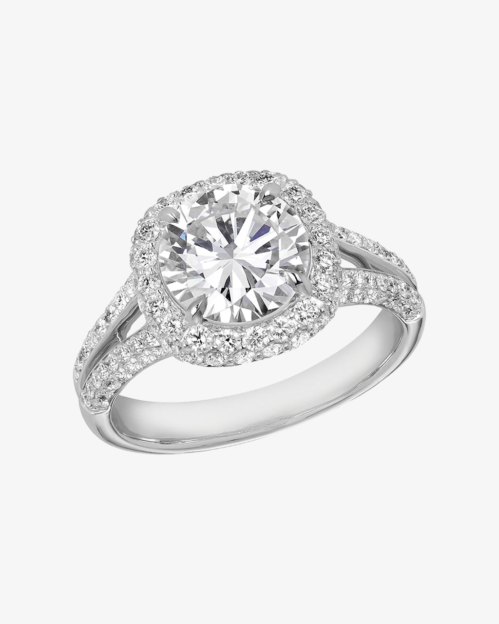 1.98ct Diamond Halo Engagement Ring