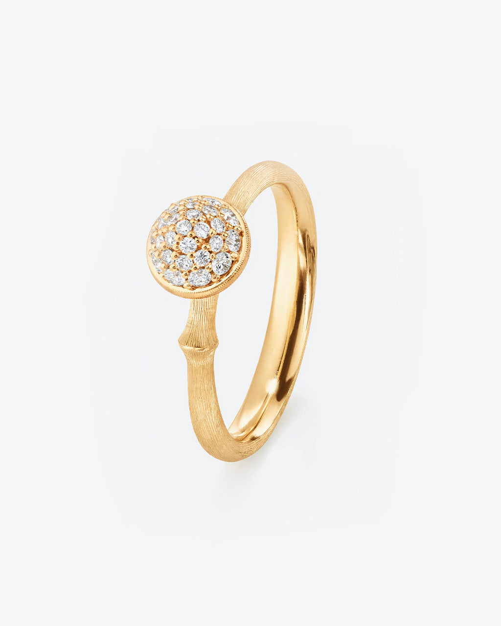 Ole Lynggaard Lotus Small Pave Diamond Ring