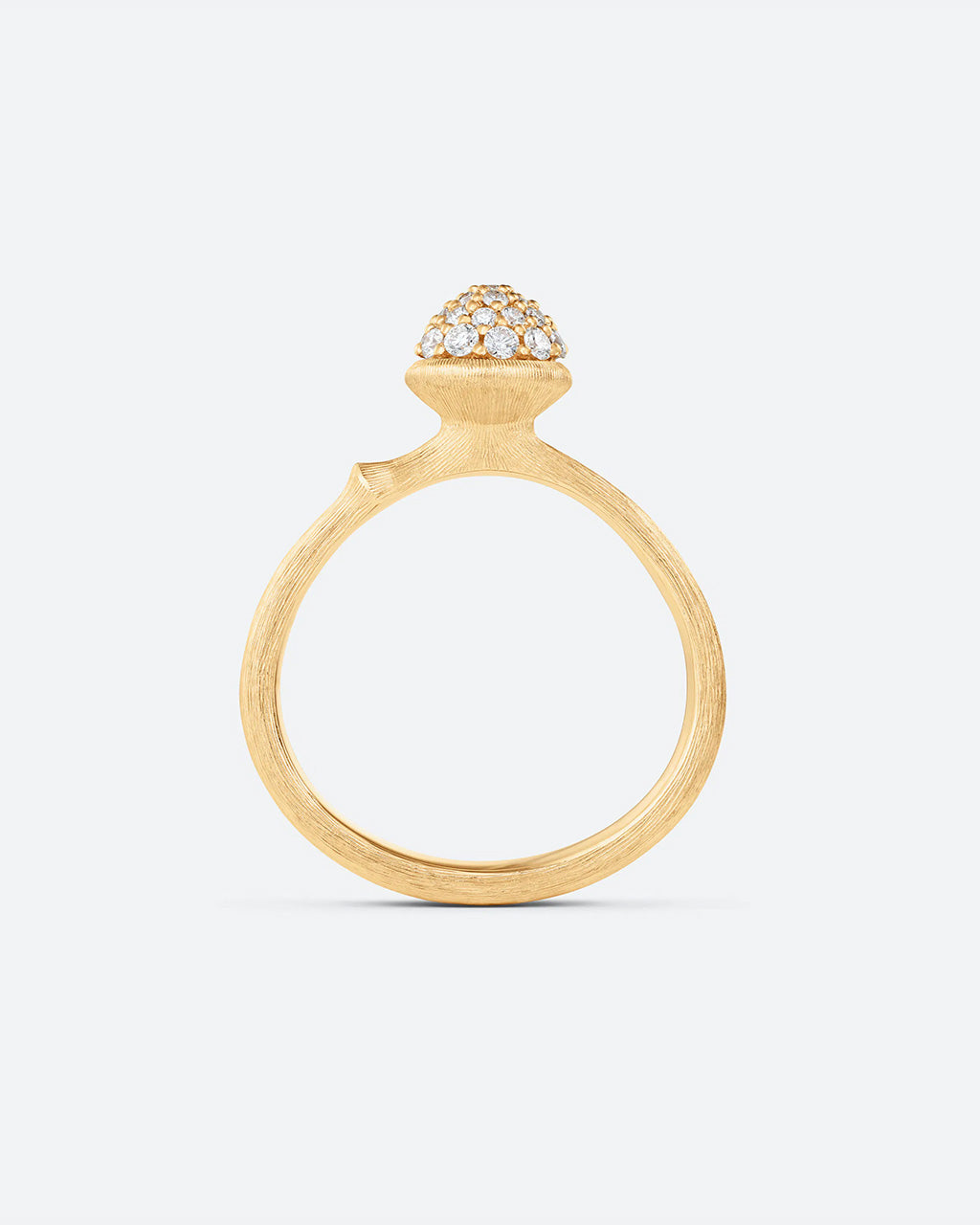 Ole Lynggaard Lotus Small Pave Diamond Ring