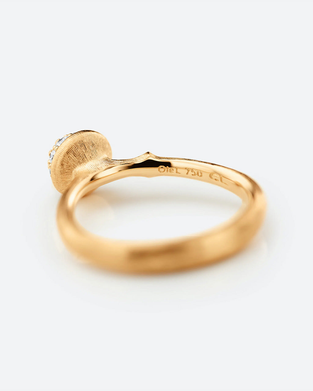 Ole Lynggaard Lotus Small Pave Diamond Ring