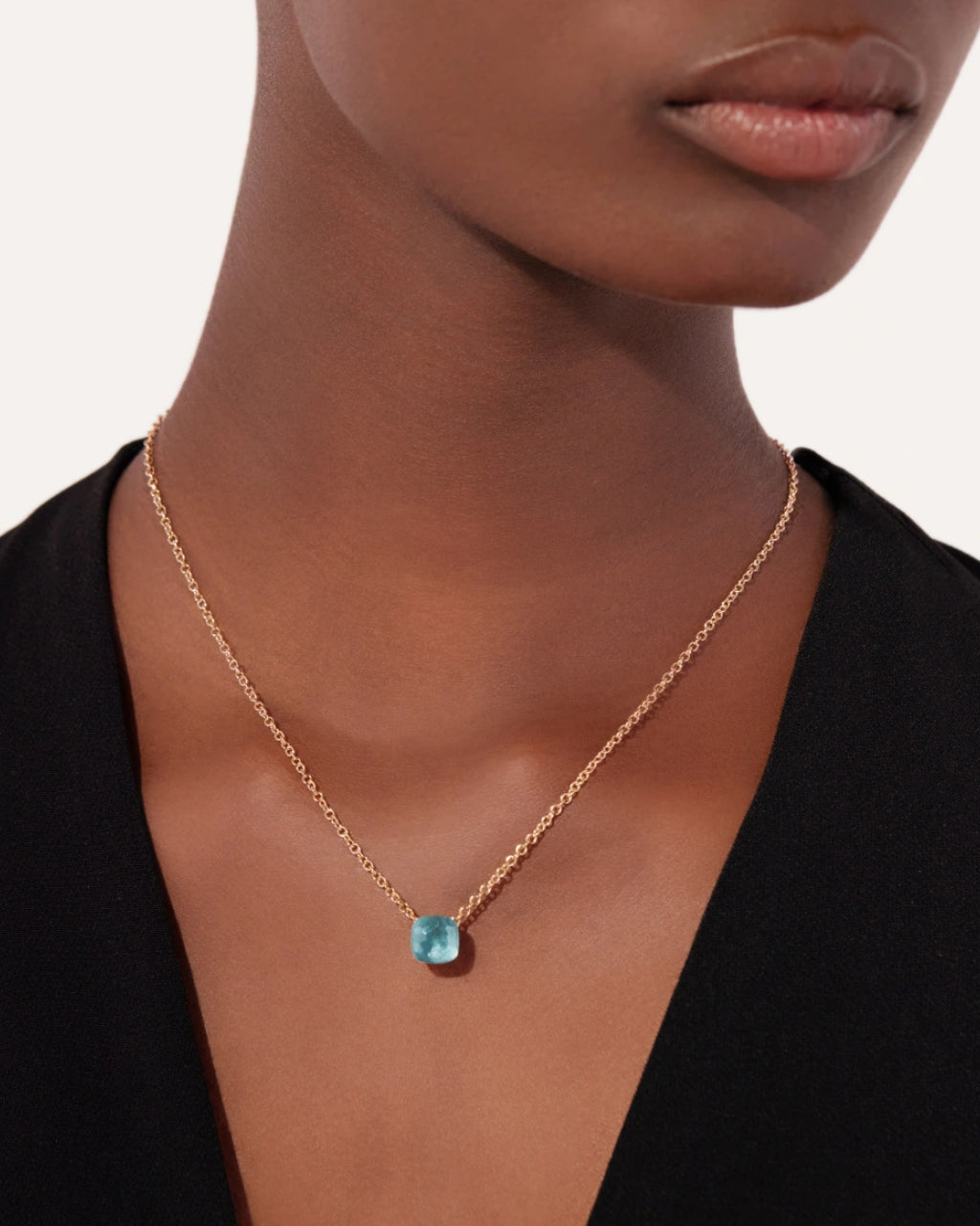 Pomellato Nudo Petit Necklace with Sky Blue Topaz