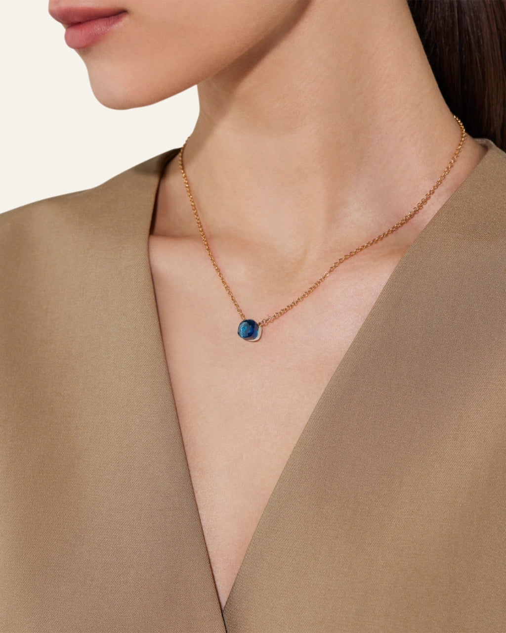 Pomellato Nudo Petit Necklace with London Blue Topaz