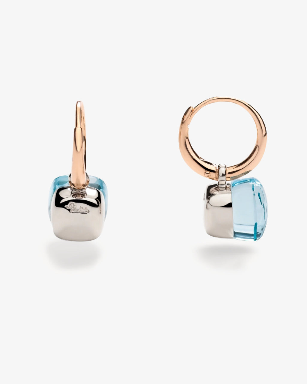 Pomellato Nudo Petit Earrings with Sky Blue Topaz