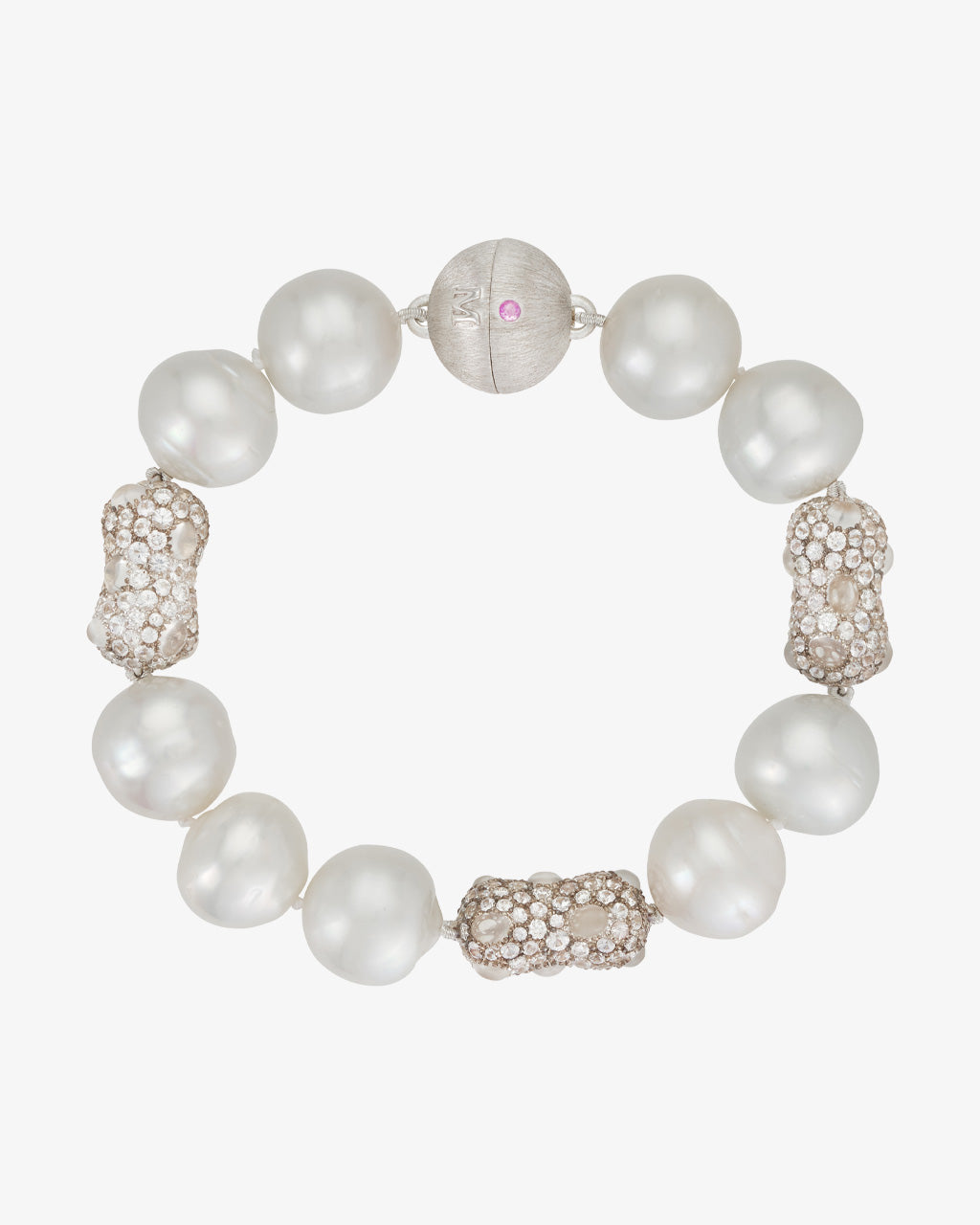 Australian South Sea Pearl with White Peanuts Bracelet