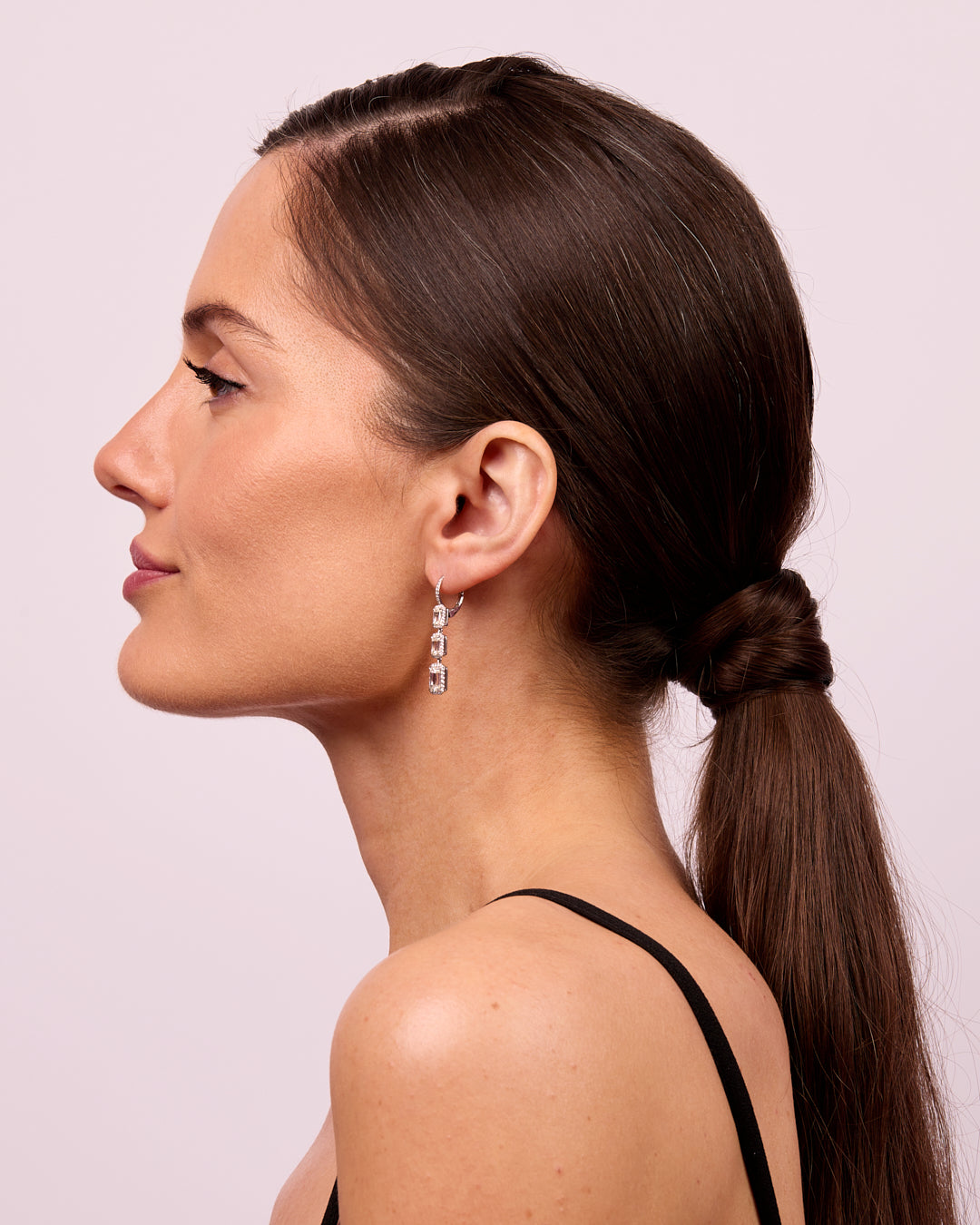ASHOKA® 3 Stone Microset Diamond Earrings