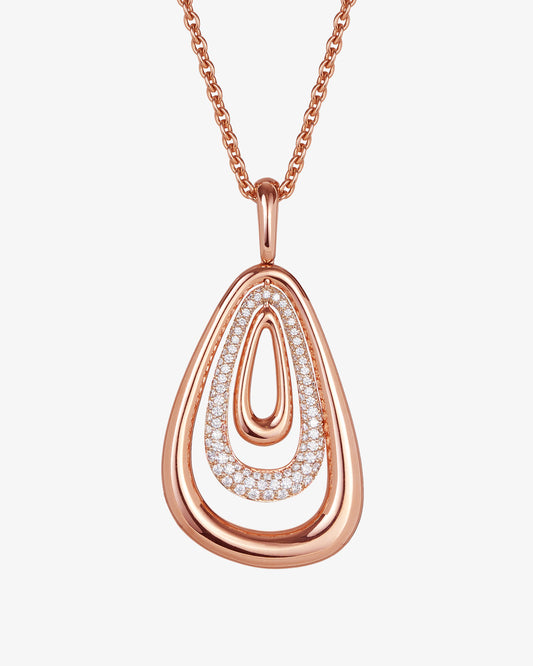 Triple Hoop Diamond Pavé Set Pendant