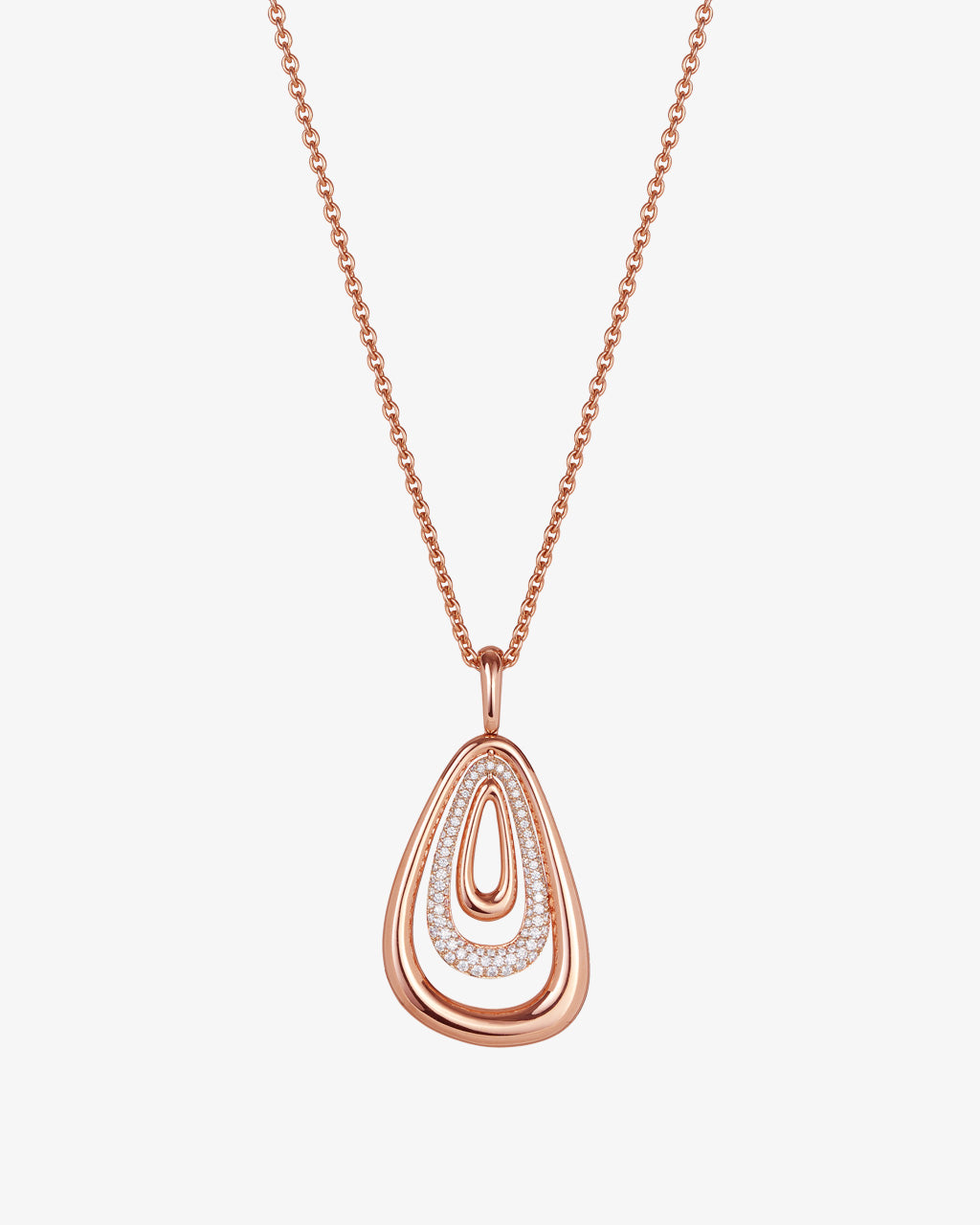 Triple Hoop Diamond Pavé Set Pendant