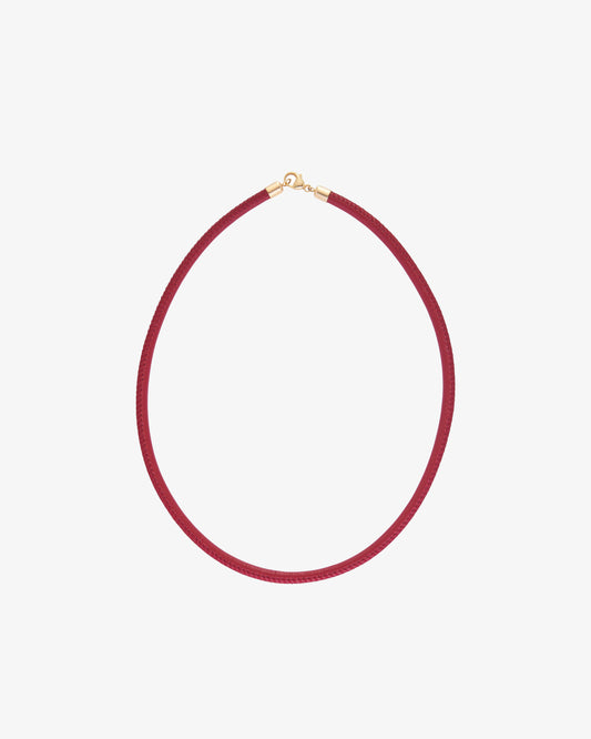 Leo Wittwer Red Leather Necklace