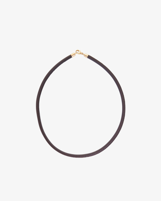 Leo Wittwer Brown Leather Necklace
