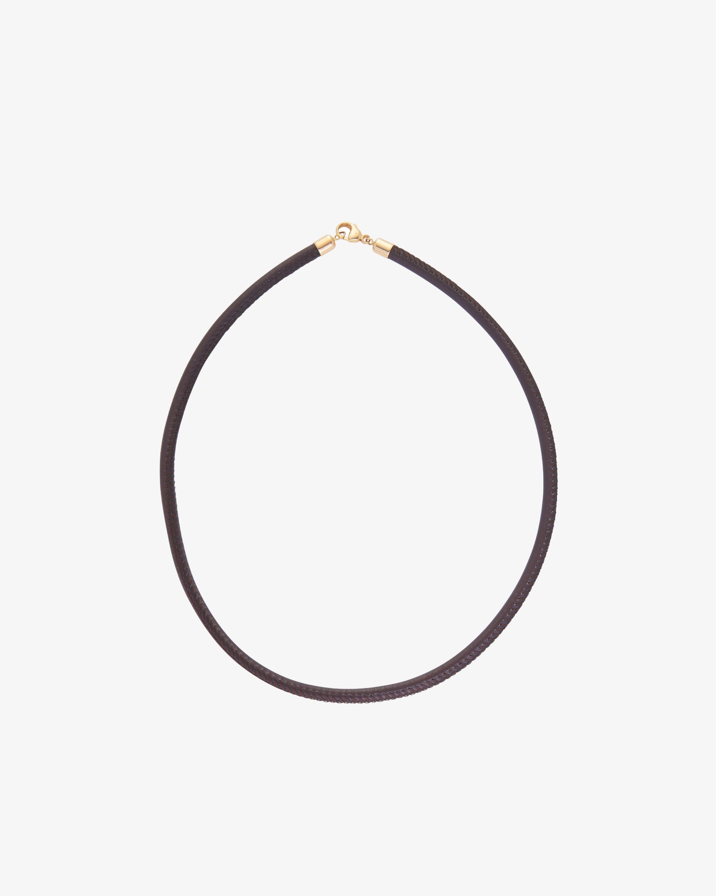 Leo Wittwer Brown Leather Necklace