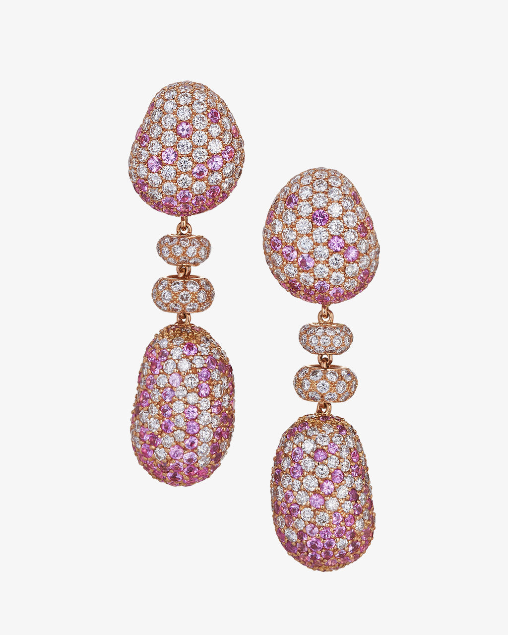 Pink Sapphire & Diamond 'Bliss' Earrings