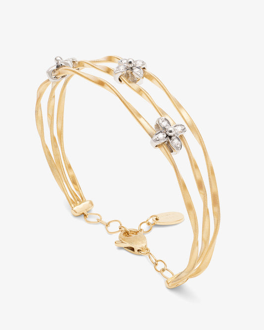 Marco Bicego 'Marrakech Onde' Floral Diamond Pavé Set Bangle