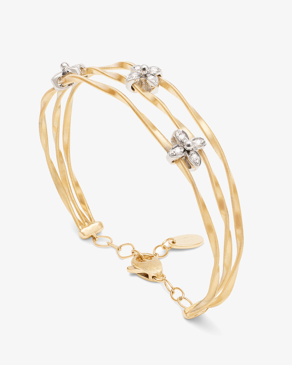 Marco Bicego 'Marrakech Onde' Floral Diamond Pavé Set Bangle