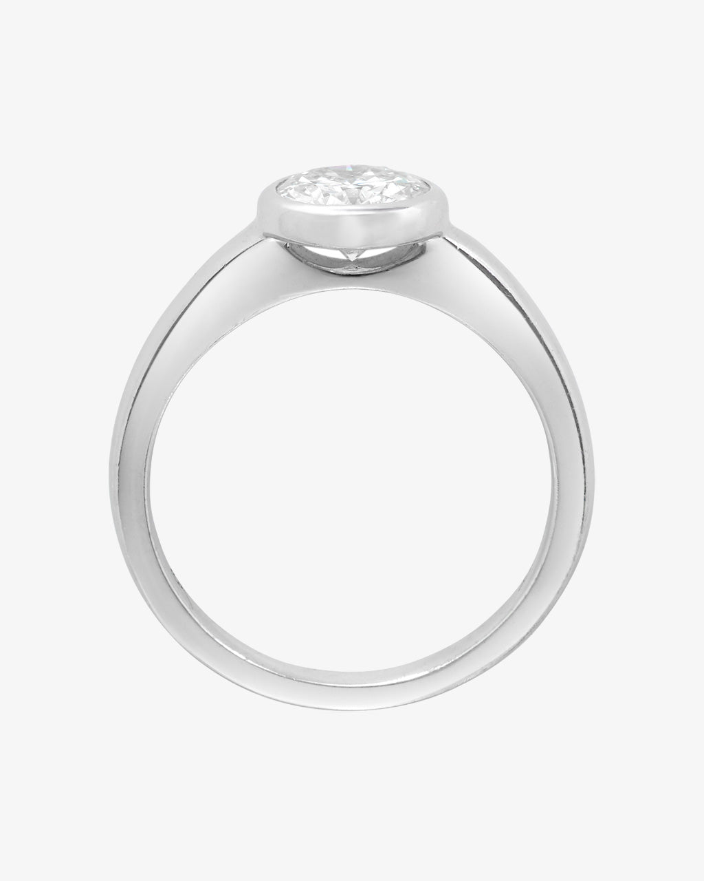 Bezel Set 1ct Solitaire Diamond Ring