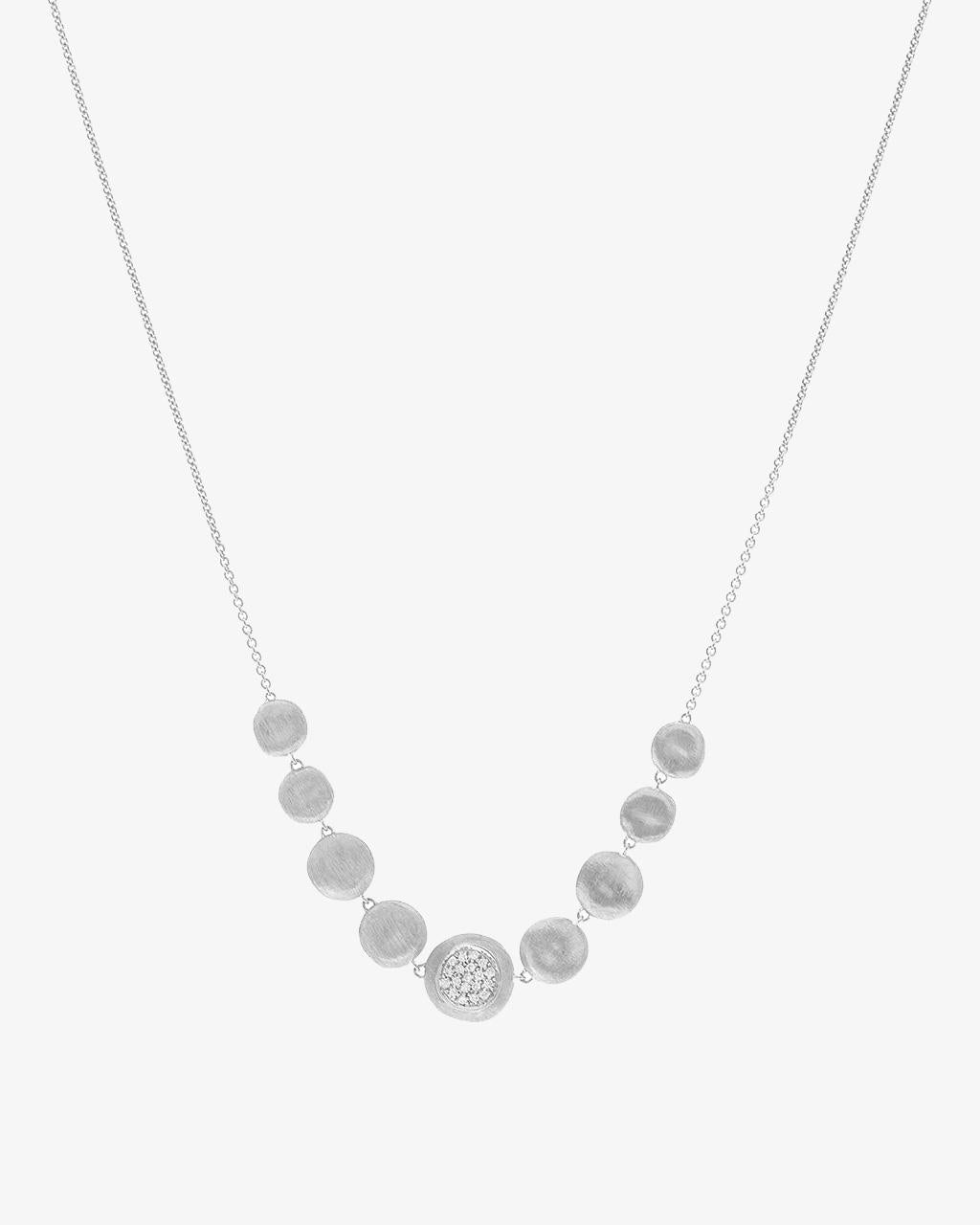 Marco Bicego 'Jaipur' Collection Pave Diamond and Textured Gold Necklet