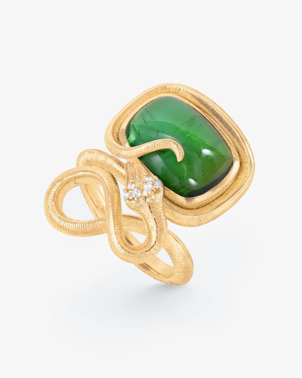 Ole Lynggaard 'Snakes' Green Tourmaline Ring