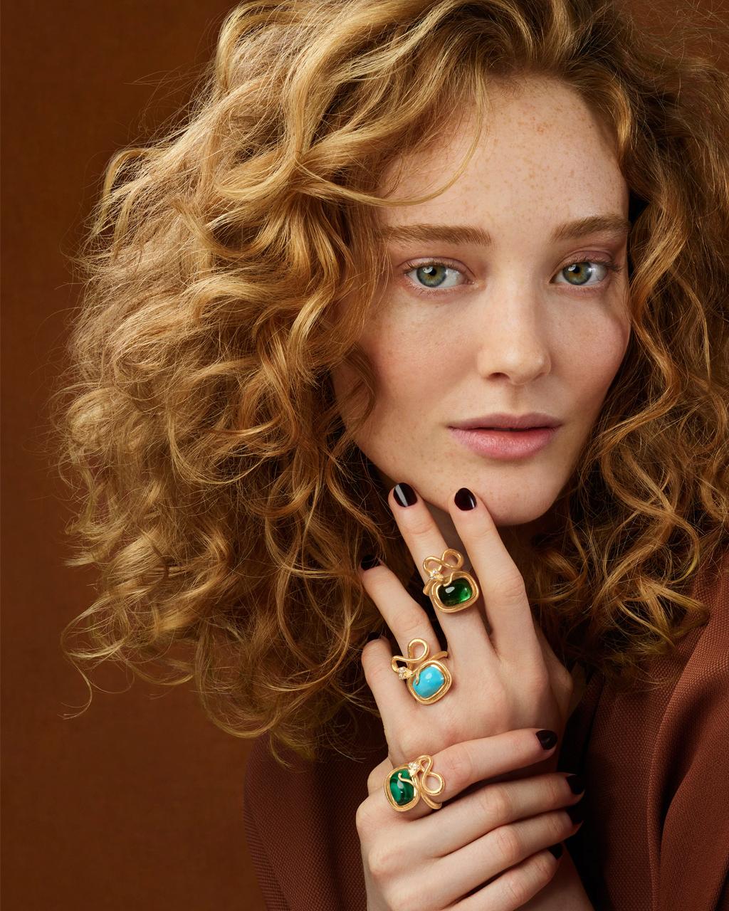 Ole Lynggaard 'Snakes' Green Tourmaline Ring