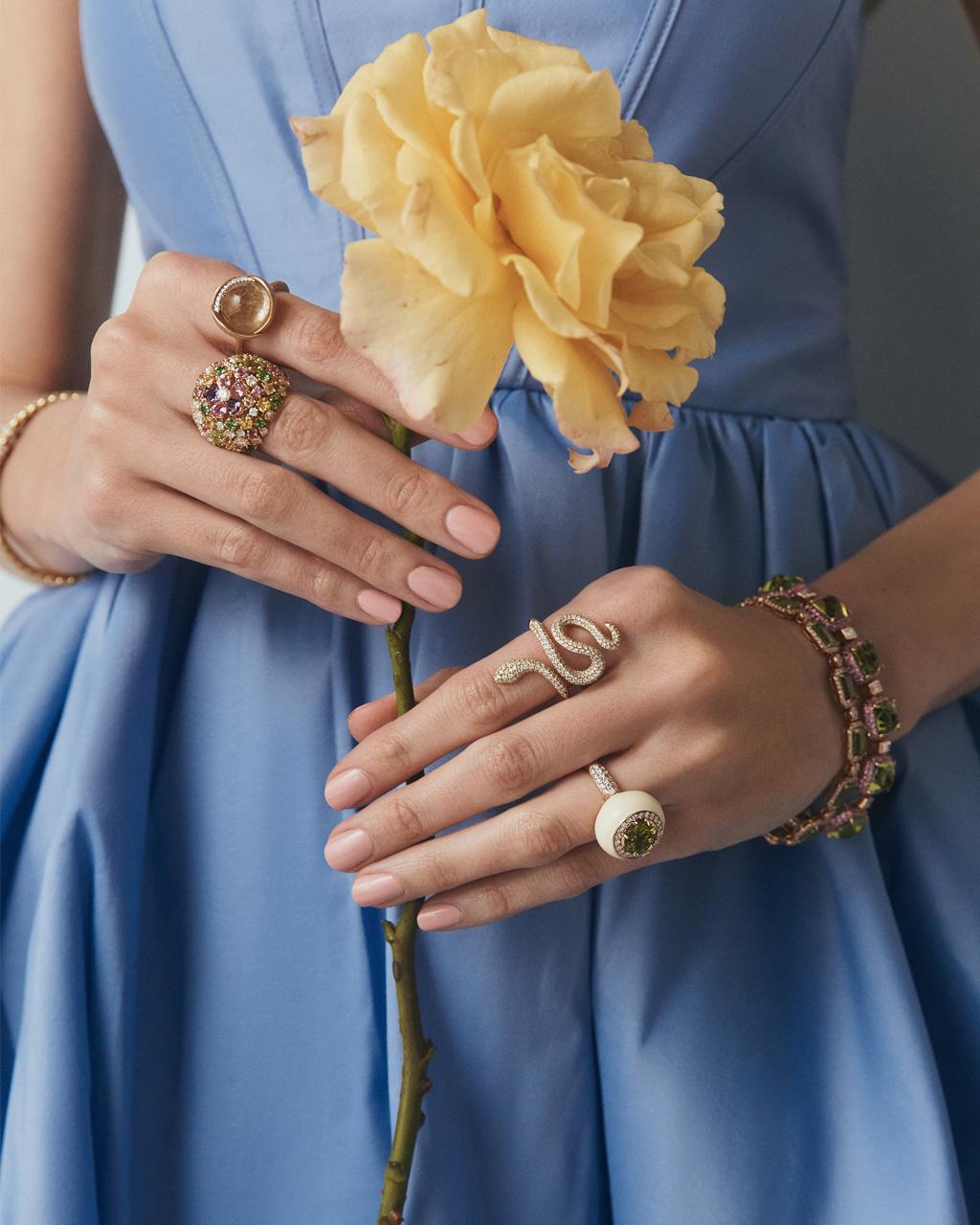 Ole Lynggaard 'Snakes' Pavé Ring