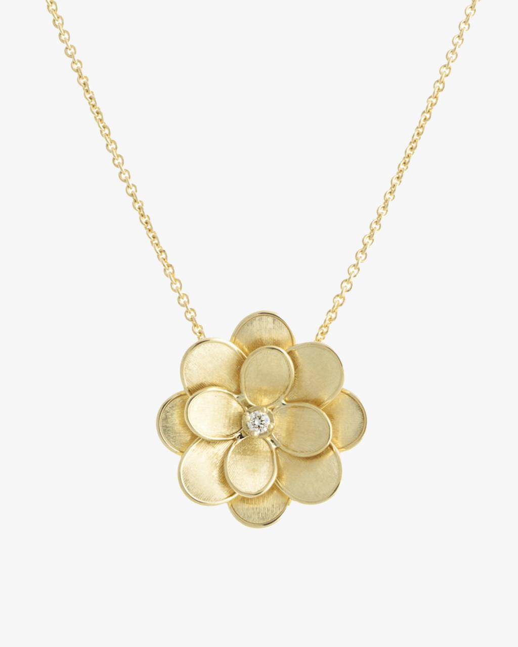 Marco Bicego Lunaria Petali Collection Diamond Set Flower Pendant